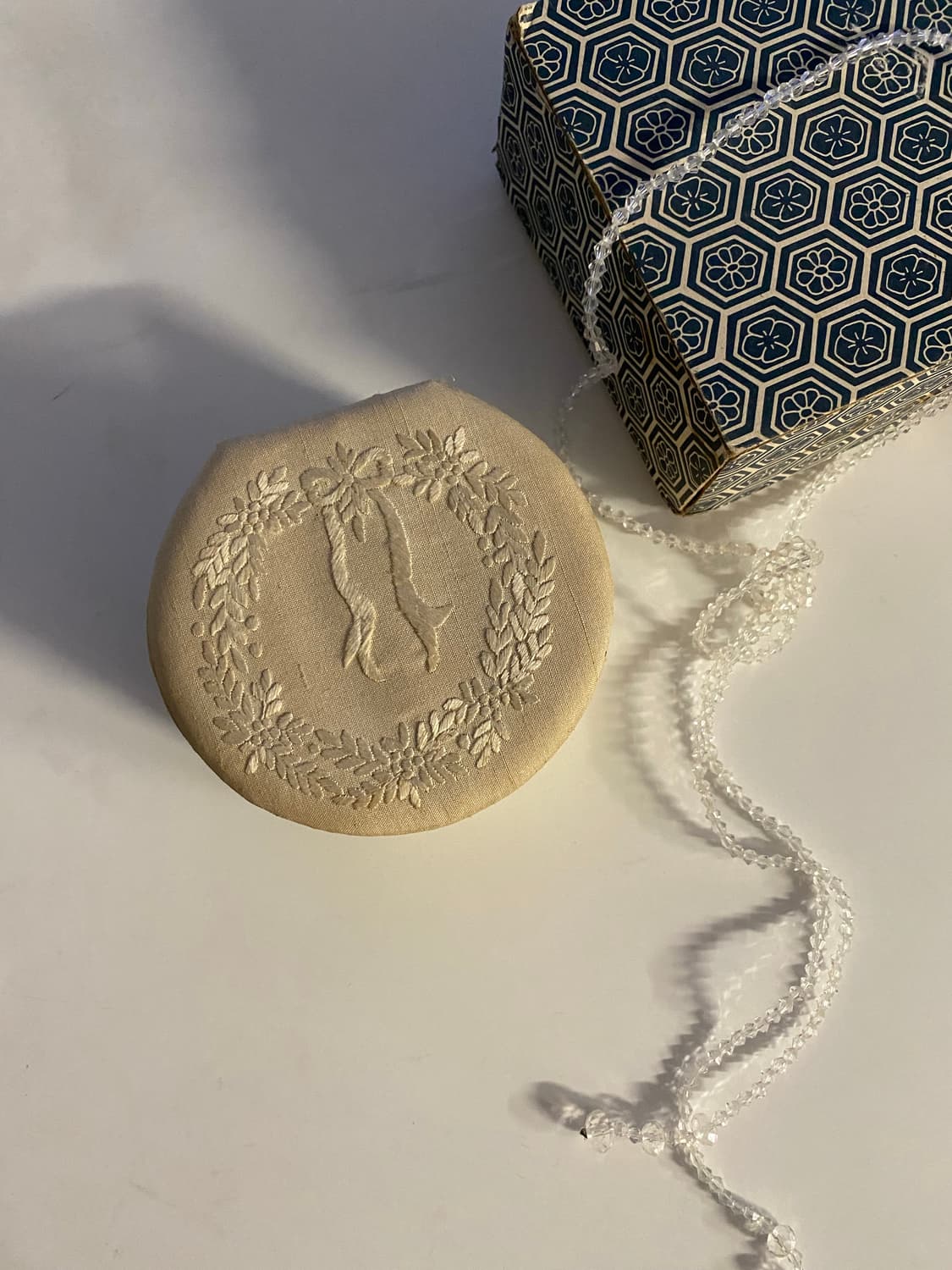 리본자수 보석함 빈티지 앤틱 소품 상품이미지3