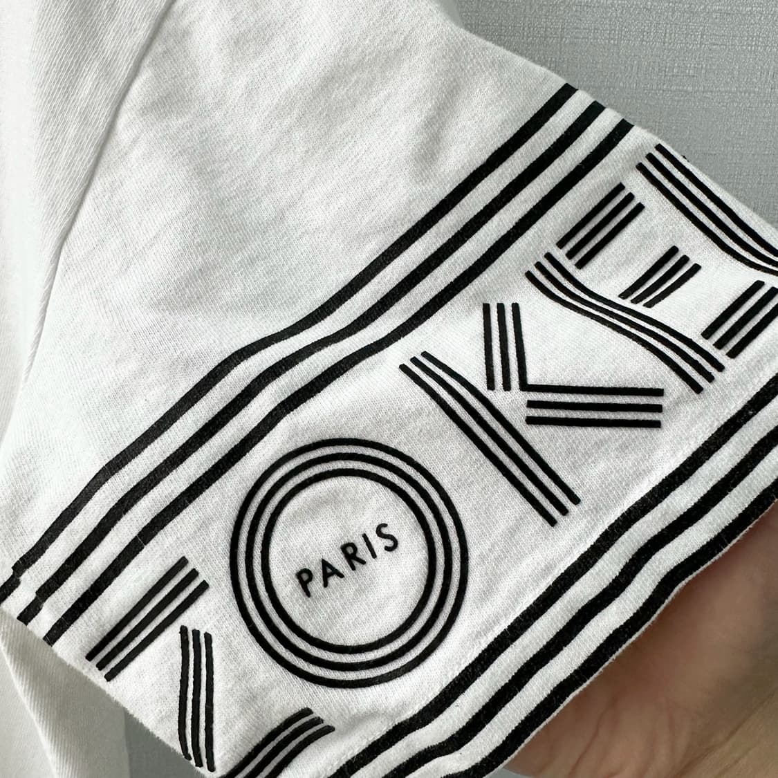 KENZO 겐조 소매 레터링 오버핏 반팔티 화이트 S 상품이미지4
