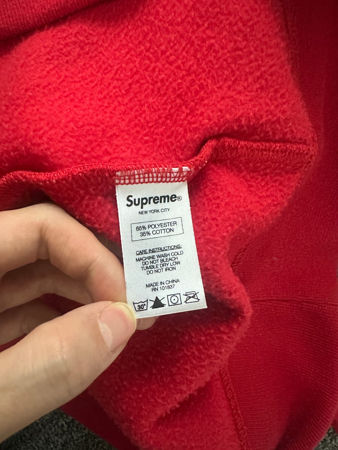 [L] 16ss 슈프림 세로로고 후드 상품이미지4