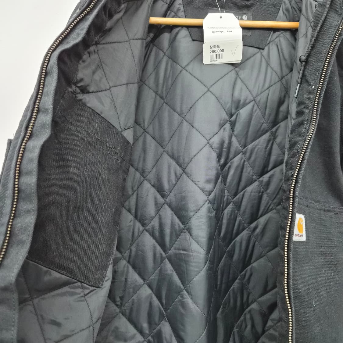 칼하트 블랙 액티브 후드 자켓 남녀공용 M 상품이미지8