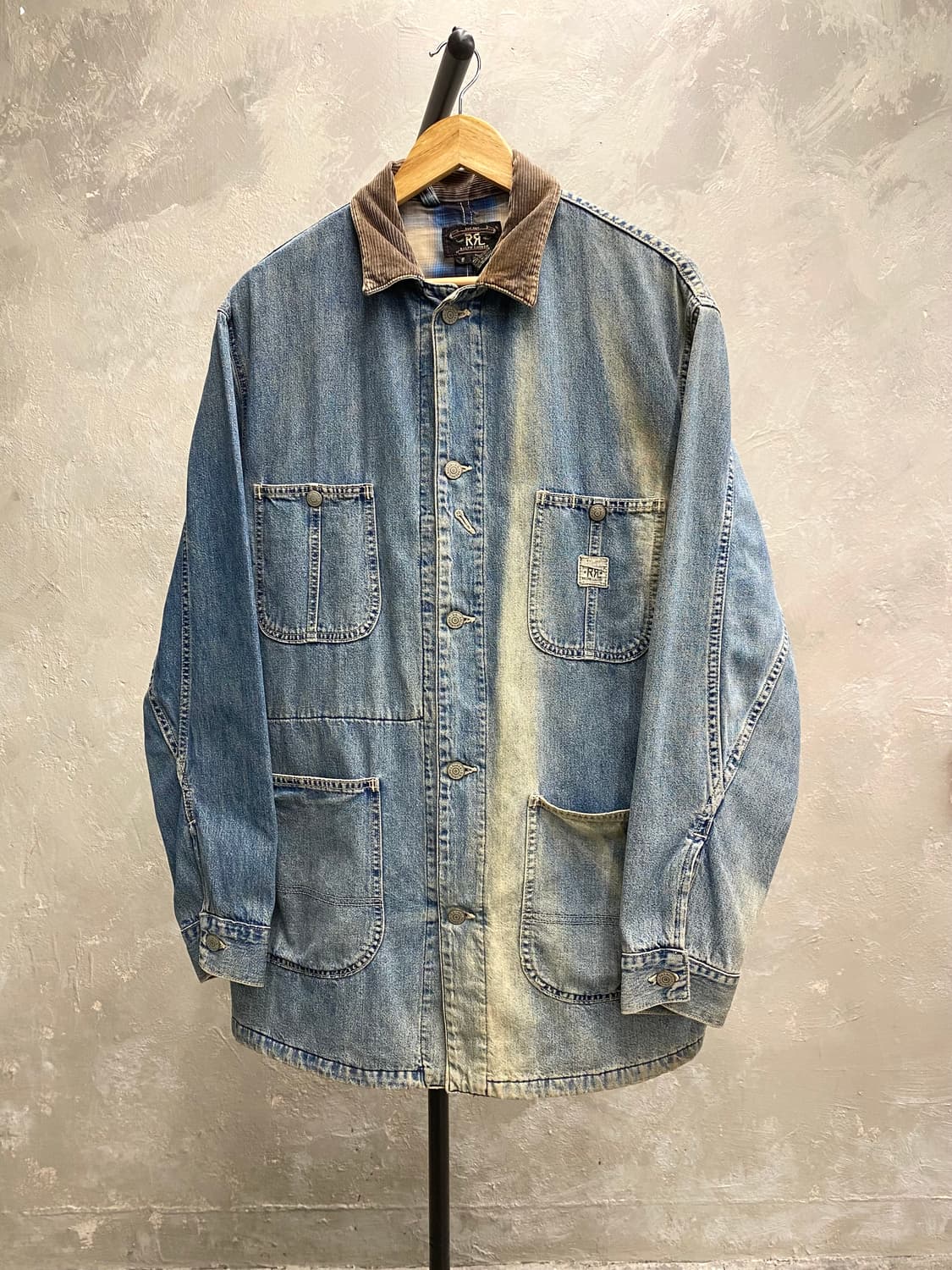 [S] 90s RRL 더블알엘 랄프로렌 페이디드 데님 초어자켓 상품이미지2