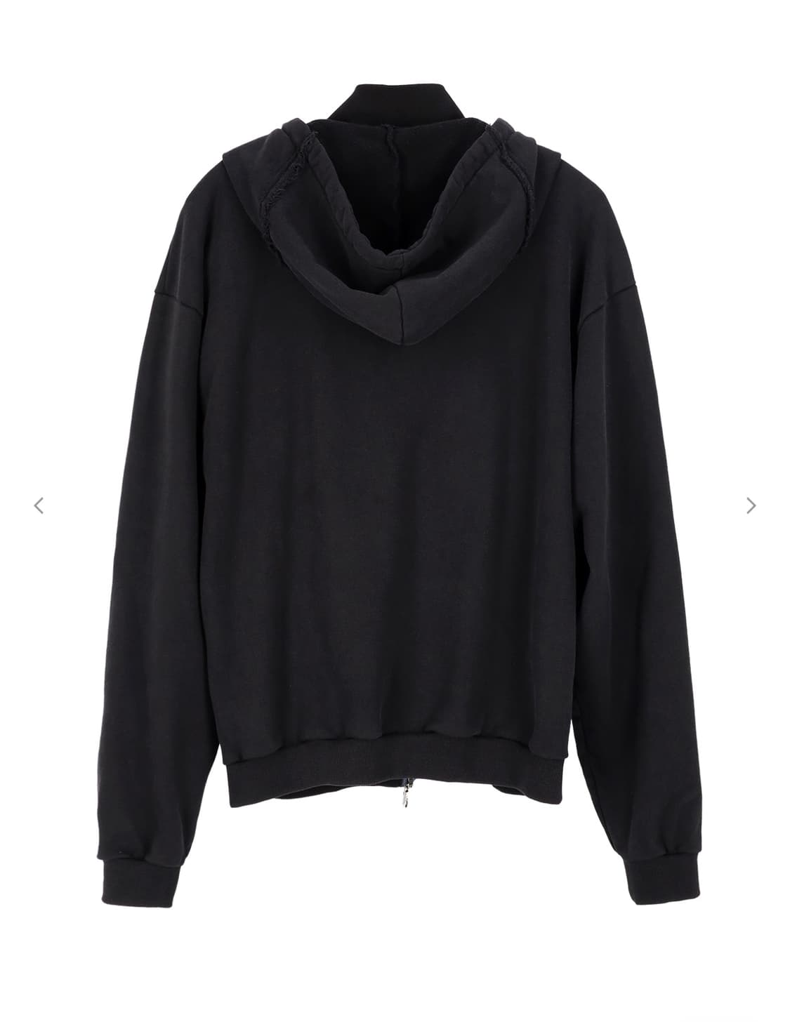 코스트퍼킬로 costperkilo 더블 짚 후디 블랙 후드집업 상품이미지2