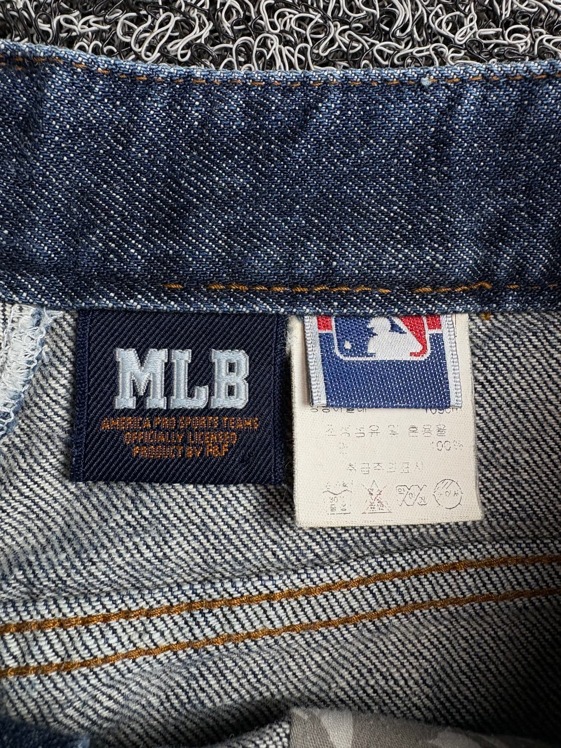 00s MLB 양키스 멀티 자수 디테일 데님 팬츠 2567 상품이미지4