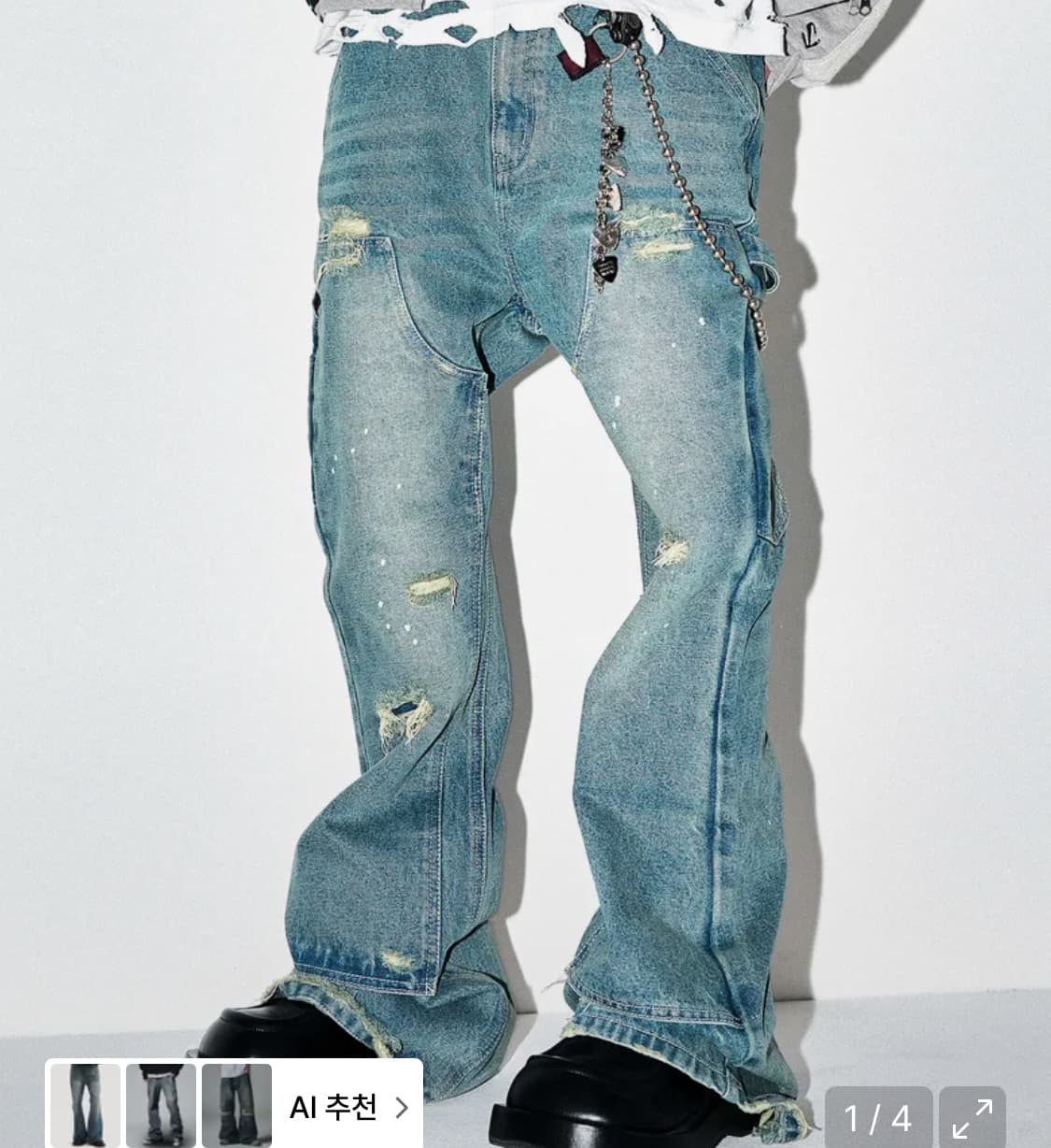 스키즘 인듀싱 Double knee boot cut jeans 상품이미지1