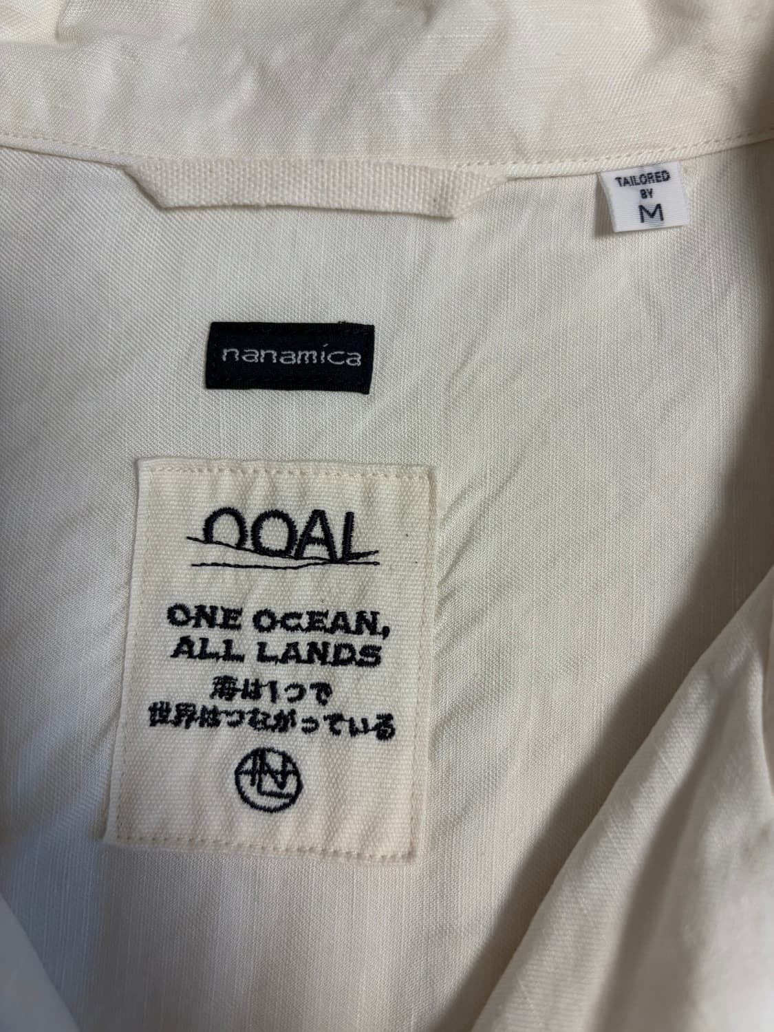 [M] 나나미카 오픈카라 셔츠 에크루 상품이미지2