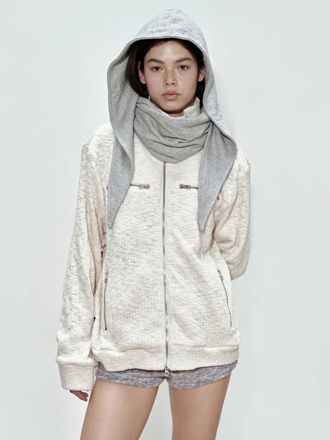 세릭 와플 니트 집업 자켓 상품이미지5