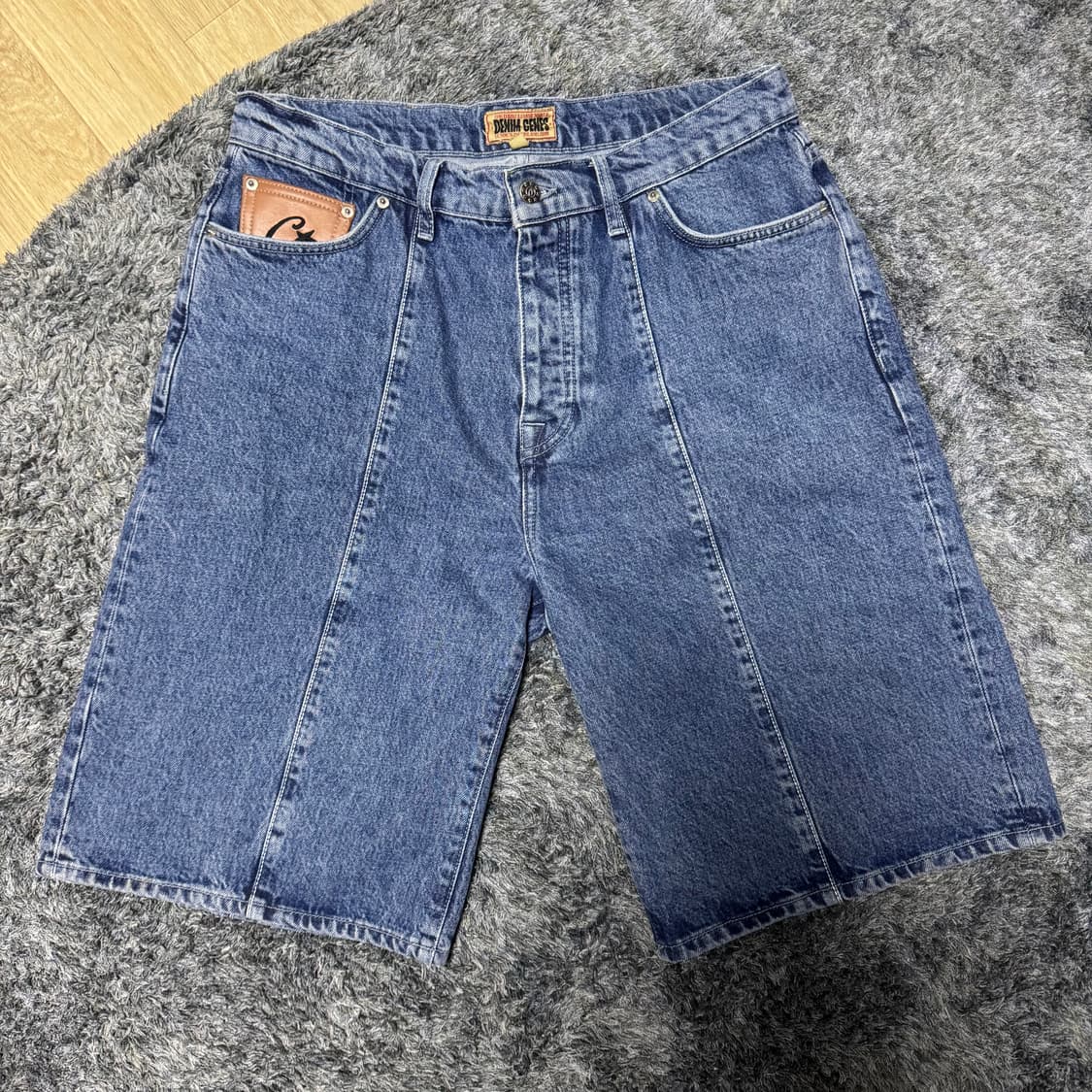 [M,32] corteiz 데님 쇼츠 블루 상품이미지1