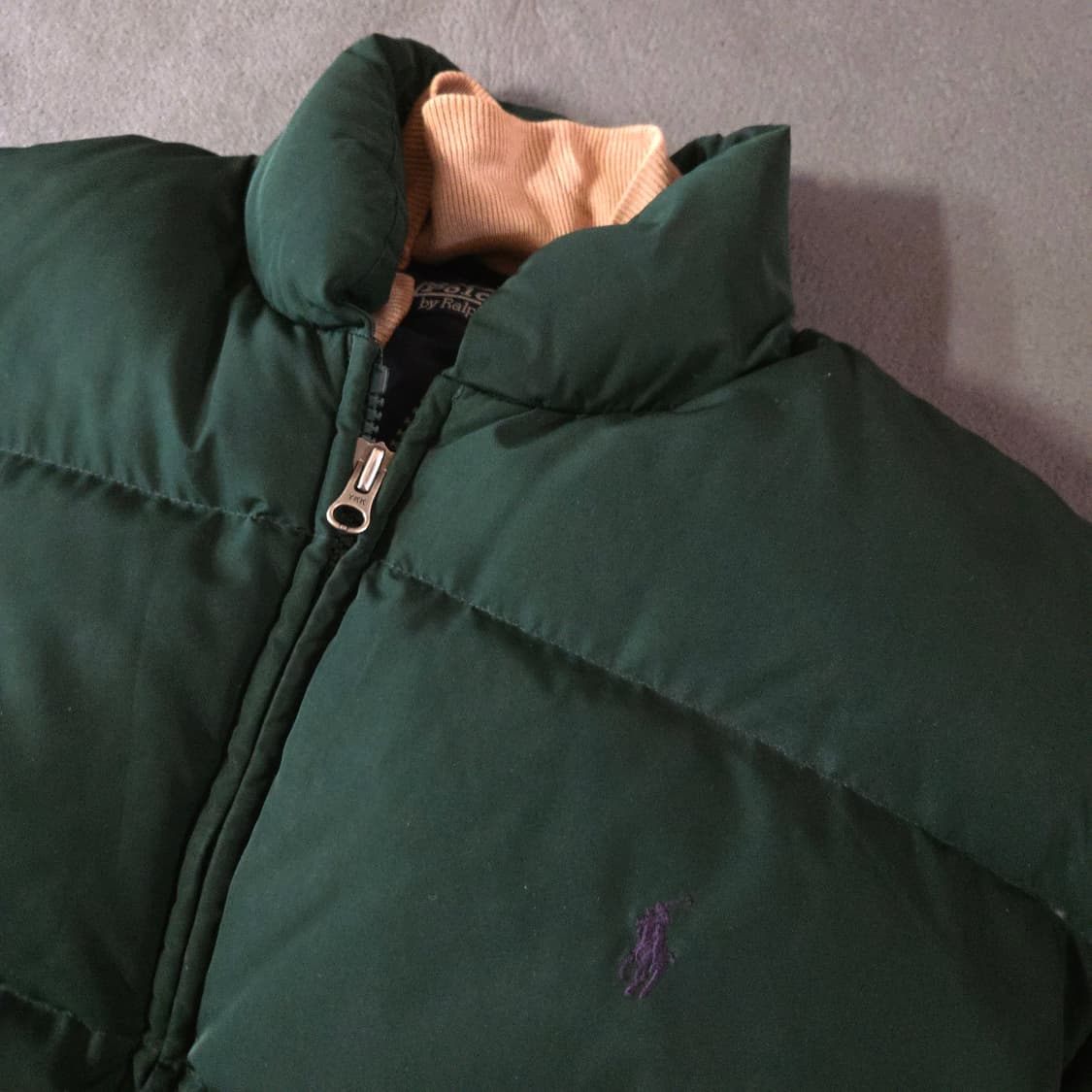 90s 폴로 푸퍼 패딩 M 95 다크그린 상품이미지2