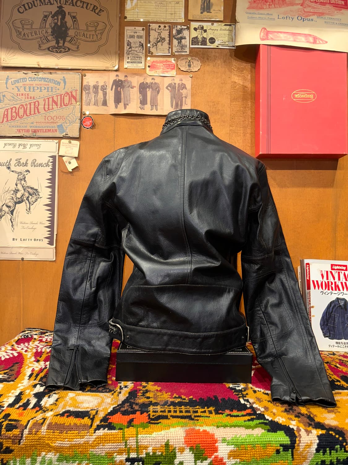 ( L-XL ) 아르마니 익스체인지 바이커자켓 라이더자켓 가죽자켓 상품이미지4