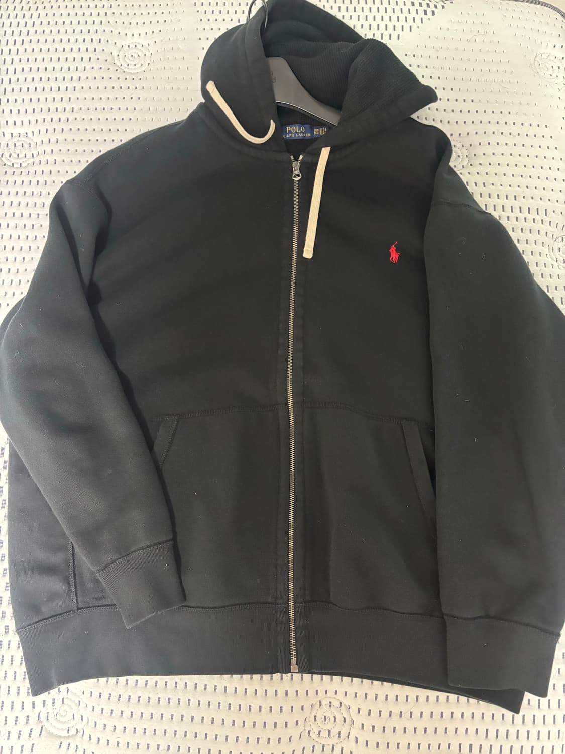 [XL-2XL] 폴로 빈티지 후드 집업 블랙 상품이미지1