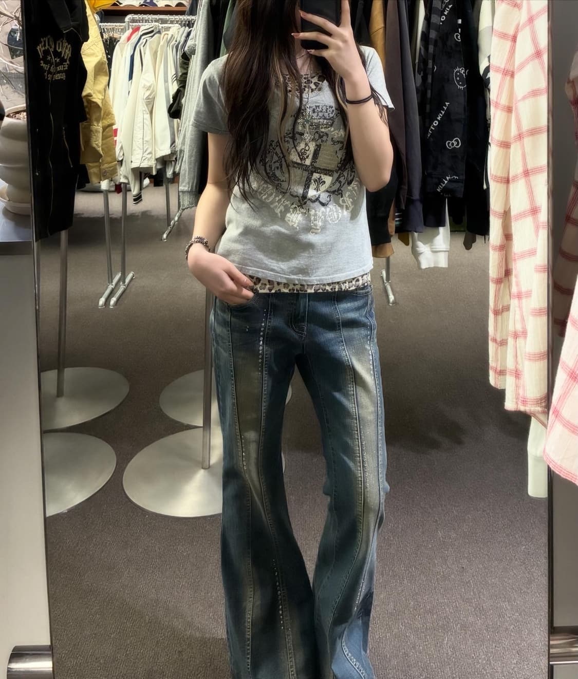 Y2K Grunge Look 🐆⛓️ 상품이미지1