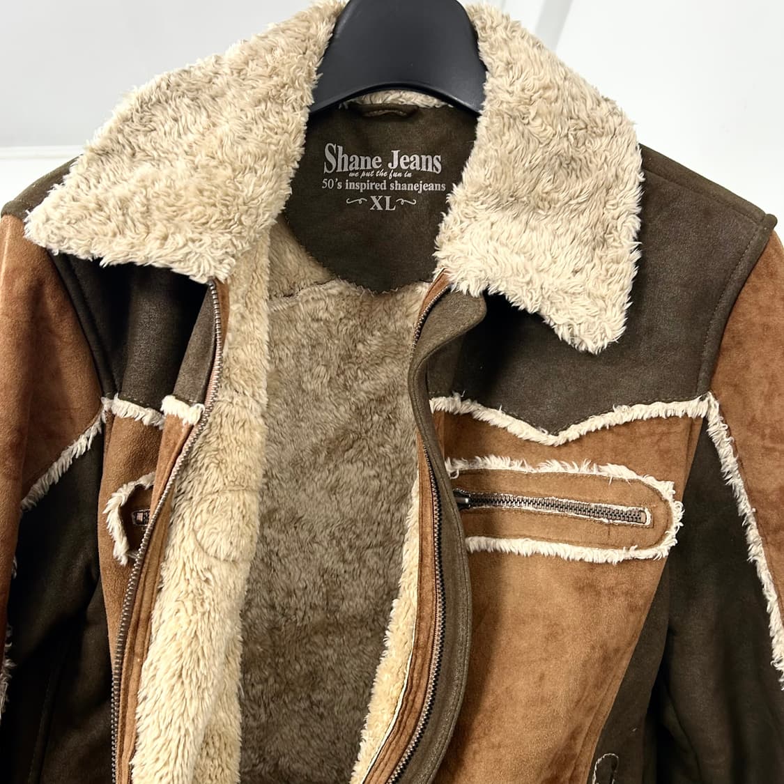 Shane Jeans 스웨이드 쉐르파 무스탕 자켓 상품이미지7