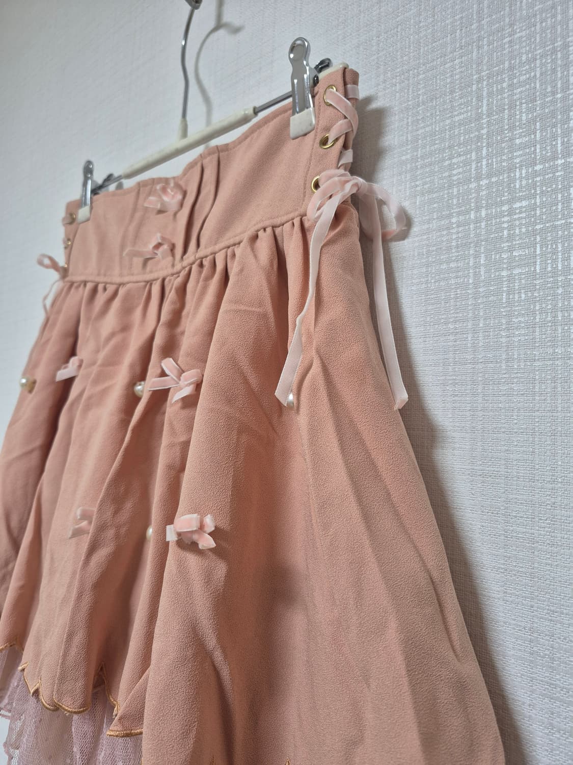 리즈리사 샘플 히메갸루 사몬핑크 리본&진주 스카팡 상품이미지3