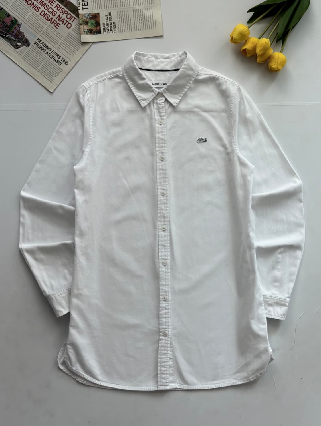 Lacoste 라코스테 화이트 옥스포드 셔츠 상품이미지2