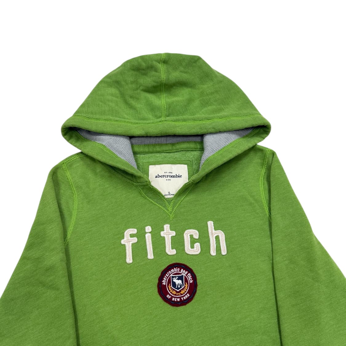 아베크롬비 빈티지 Y2K 말차그린 연두 스웻 기모 후드티 상품이미지2