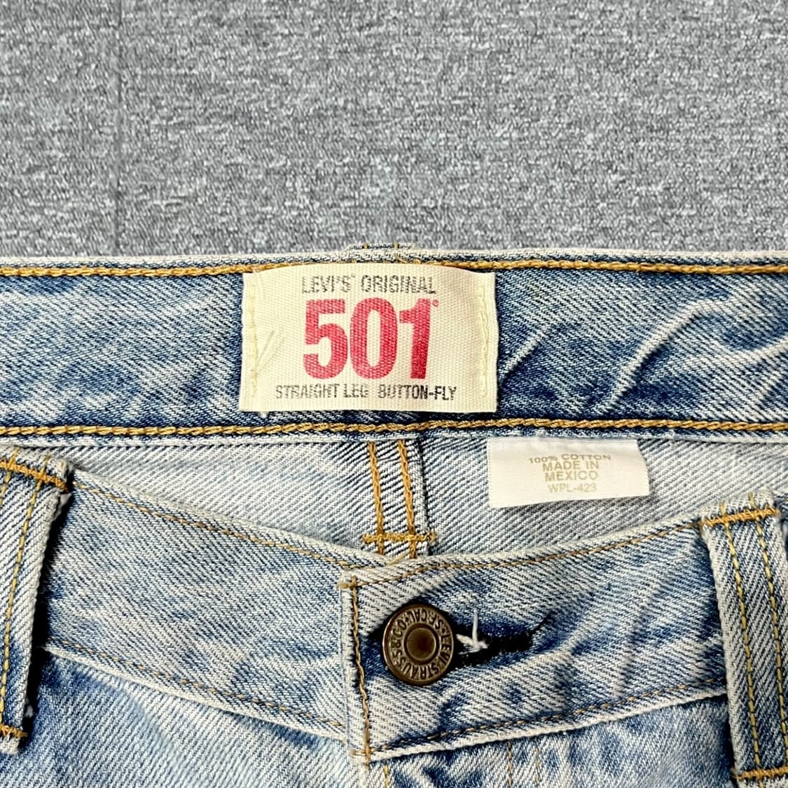00’s 리바이스 501 연청 데님 팬츠 (34) 상품이미지3