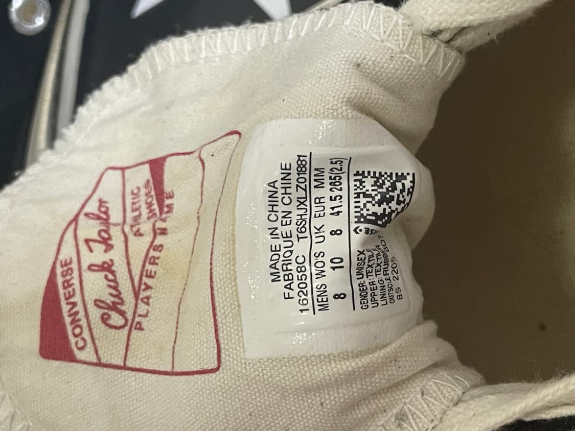 컨버스 척70 로우 블랙 265 상품이미지5