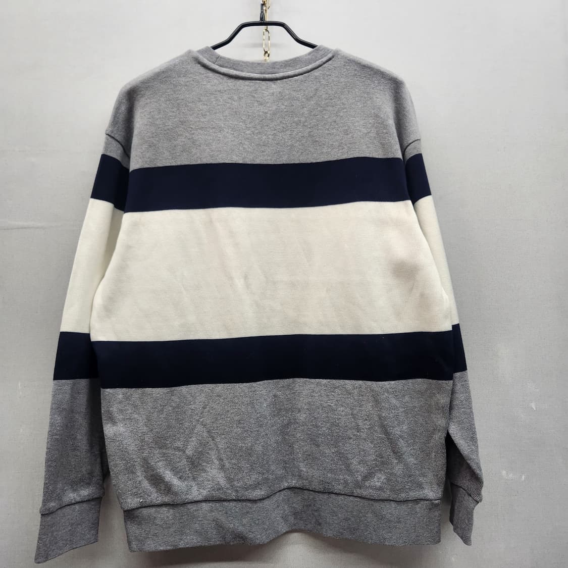 헤지스 스트라이프 로고 코튼 니트 맨투맨 105(XL) 상품이미지4