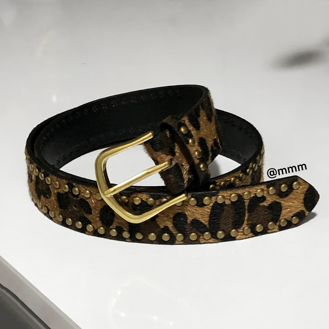 스터드 레오파드 호피 송치 벨트🐆 상품이미지1
