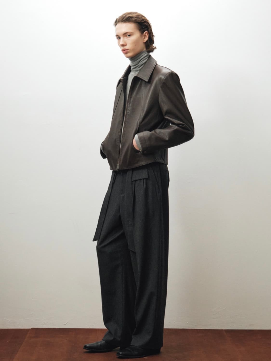 [52] 노이어 고트 슈렁큰 레더 가죽 자켓 상품이미지6