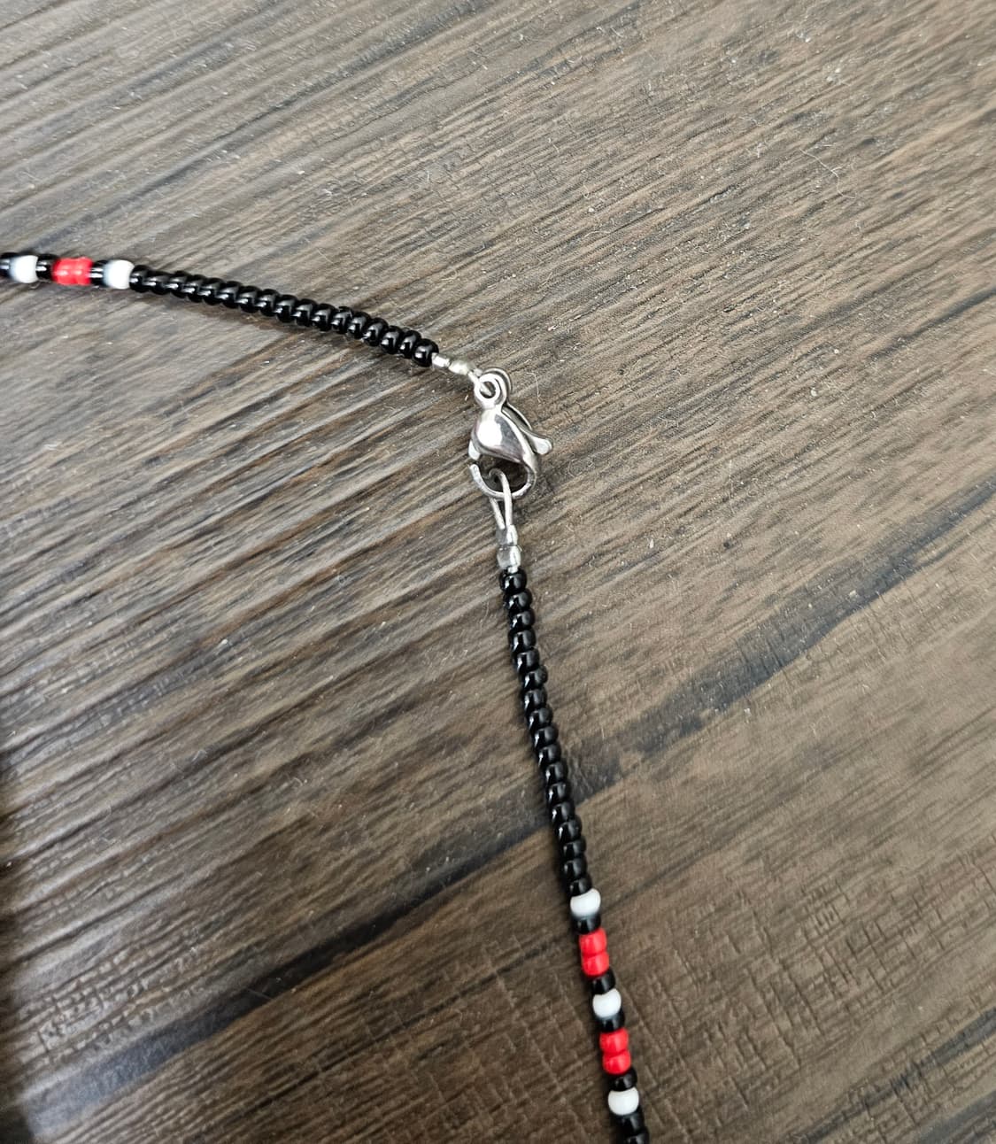 Handmade 블랙 레드 비즈 목걸이(제작) 상품이미지5