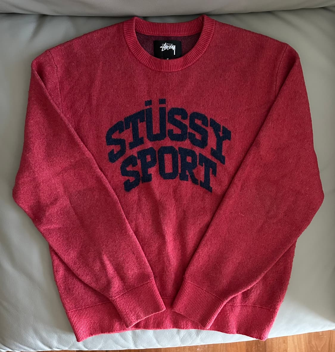 스투시 스포츠 니트 스웨터 M 레드 상품이미지1