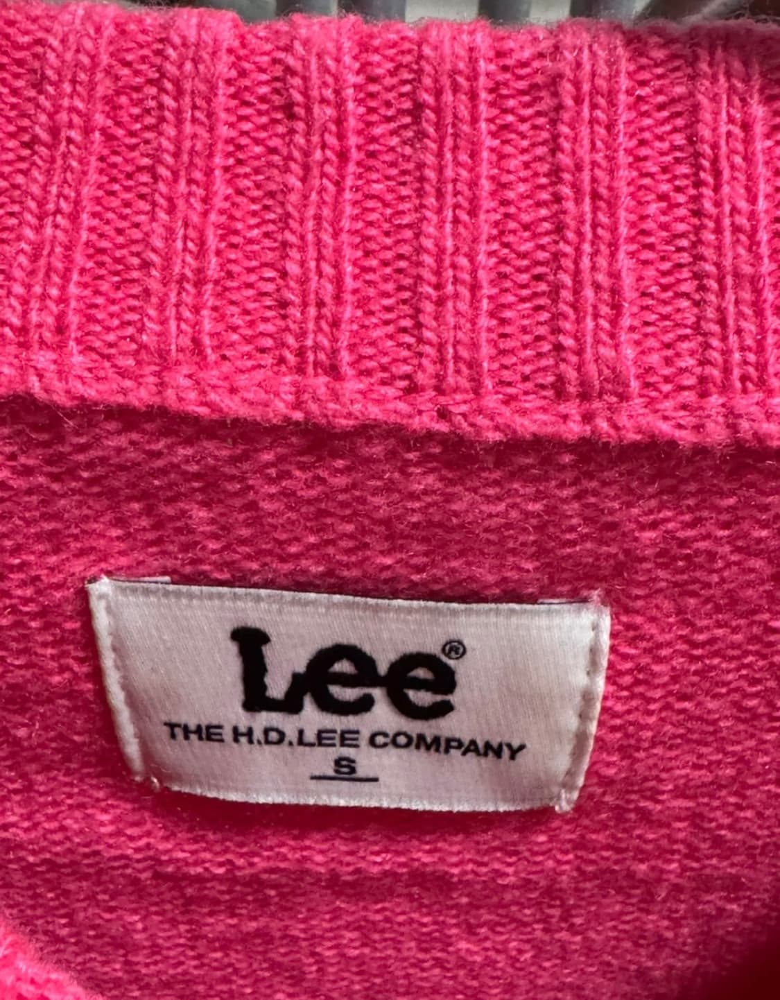 Lee 울 니트 / Lee 니트 / 핫핑크 니트 상품이미지3