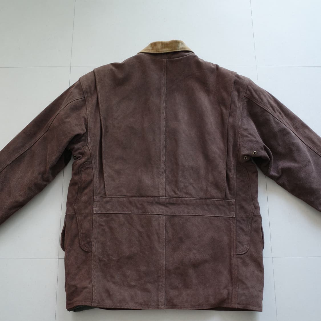 90s 골든베어 스웨이드 헌팅 자켓 코듀로이 카라 Made In USA 상품이미지8