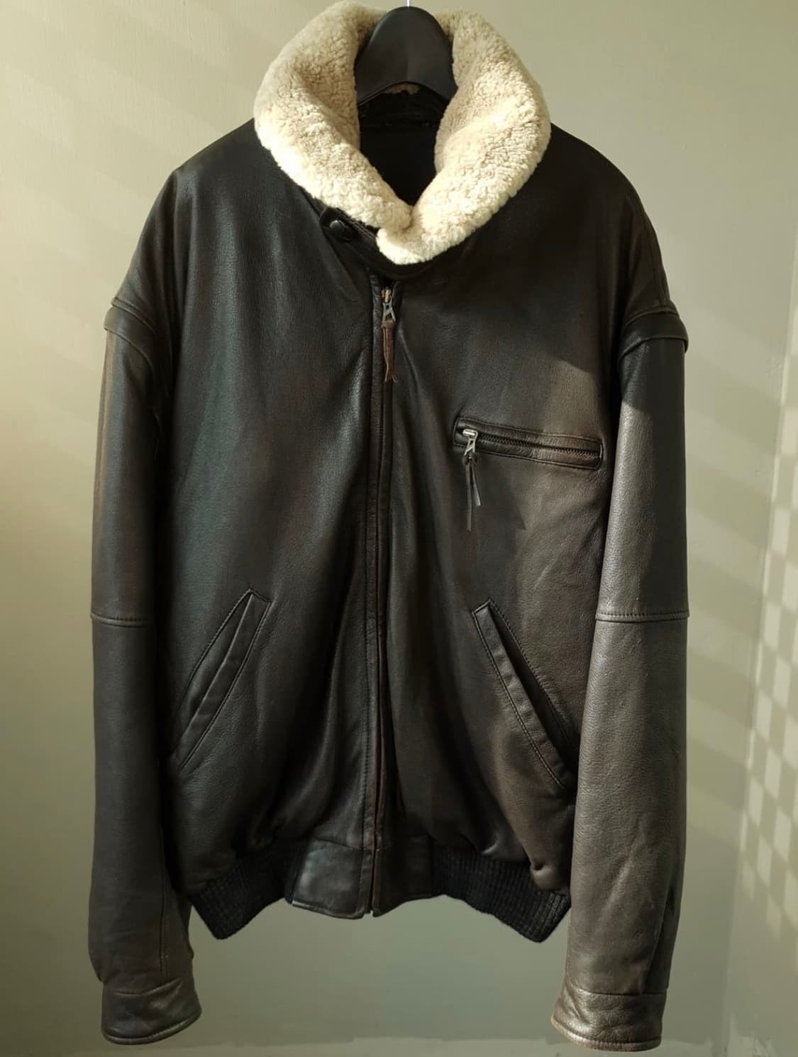 BMW 레더 봄버자켓(엘크스킨) 상품이미지1