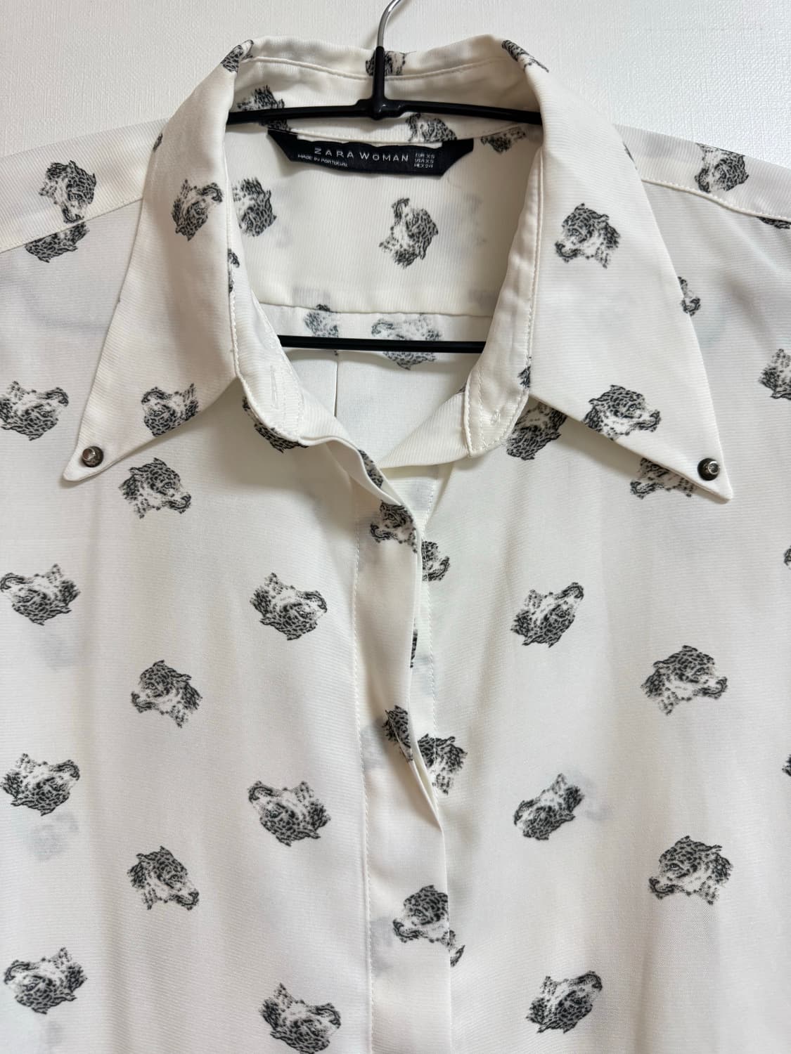 자라 패턴 프린트 블라우스 새제품 상품이미지4