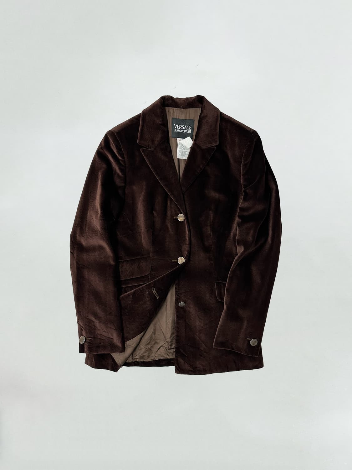 베르사체 벨벳 헤링본 메두사 버튼 자켓 상품이미지1