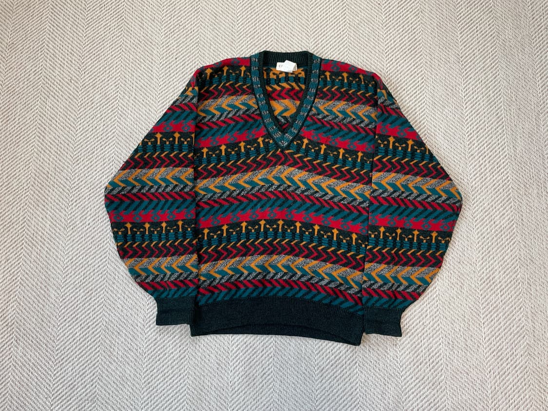 CORSINI 이태리 아트 패턴 니트 쿠지 googi J03571 상품이미지1