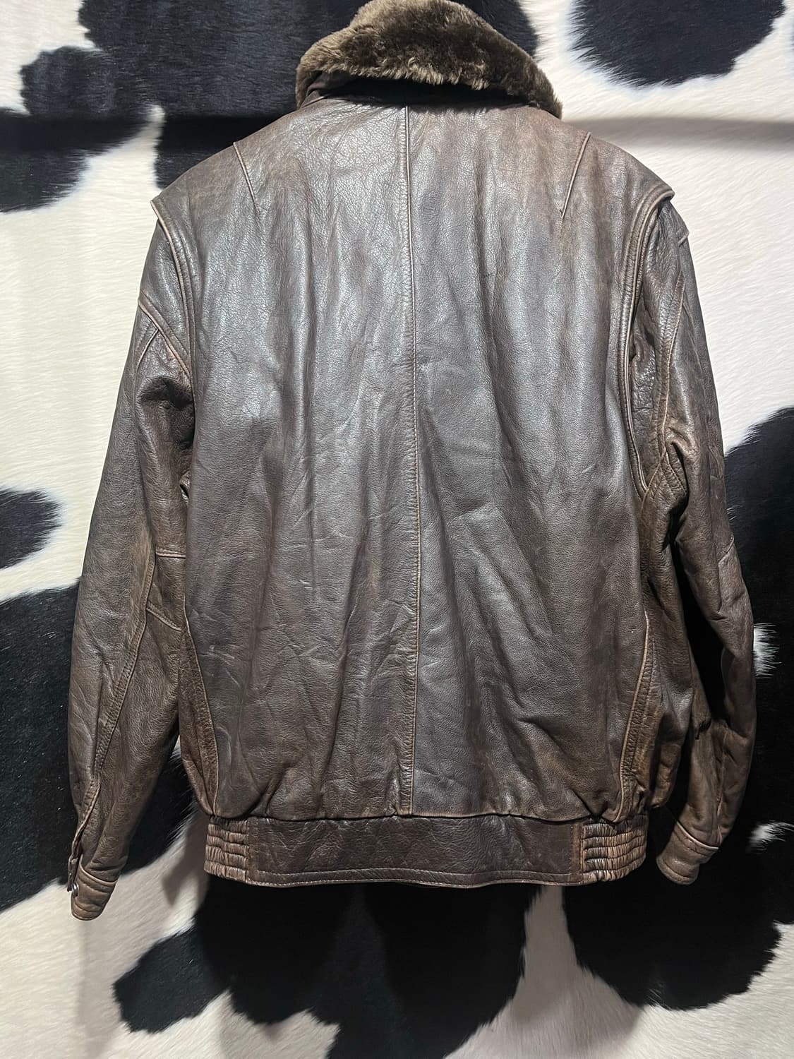 브라운 리얼 소가죽 자켓 상품이미지7