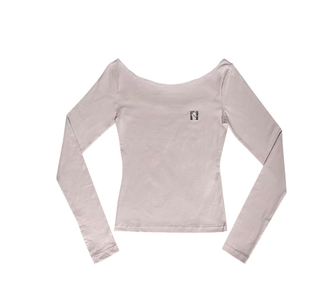 뉴얼린 엠블럼 보트넥 롱슬리브 티셔츠 상품이미지1