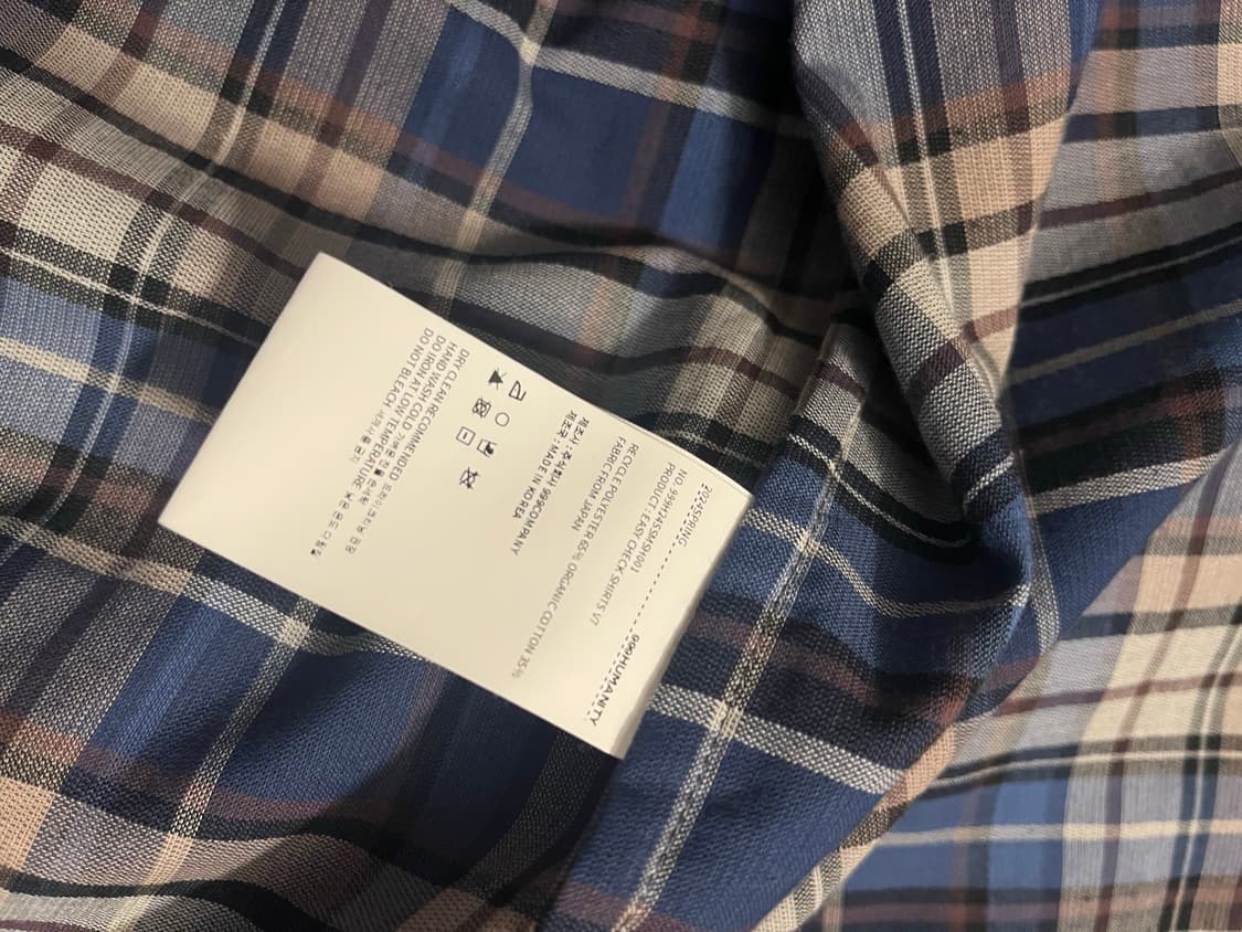 999휴머니티 모시체크셔츠 V7 1사이즈 상품이미지4