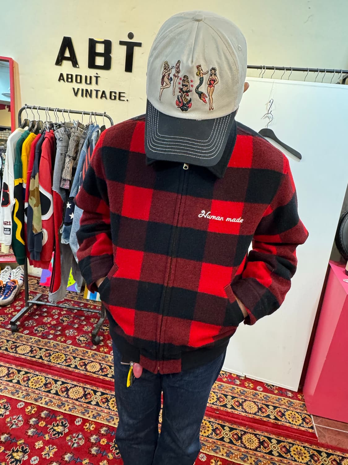 휴먼메이드 집업 럼버 자켓 레드 XL 상품이미지1