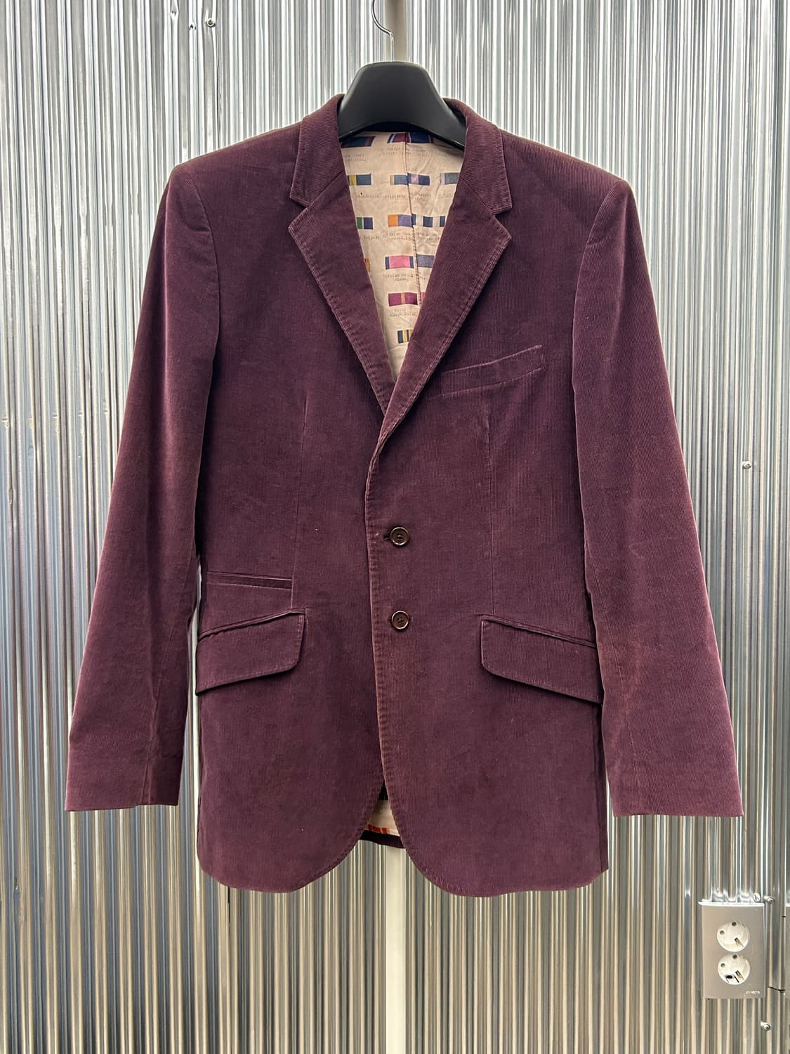 폴스미스 버건디 코듀로이 남성 블레이저 상품이미지2