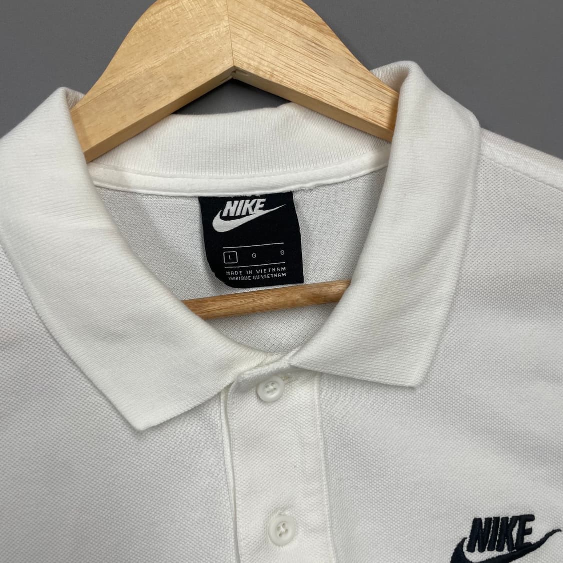 나이키 로고 반팔 카라티 화이트 L [052704] 상품이미지6