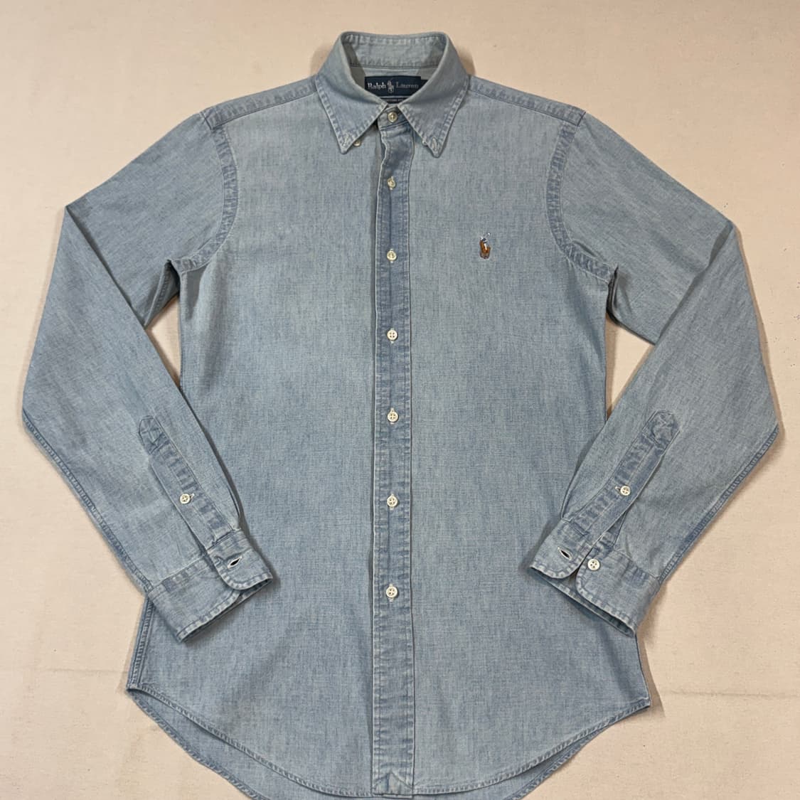 XS) 폴로 랄프로렌 샴브레이 데님 셔츠 커스텀핏 상품이미지2