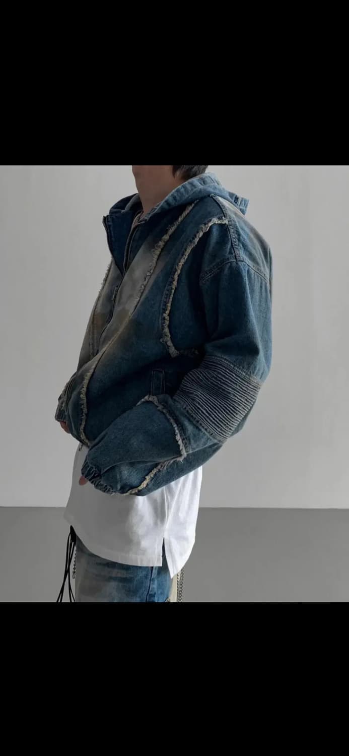 샌드 데님 후드 자켓 상품이미지2