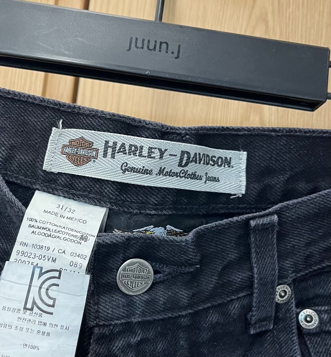 할리데이비슨 블랙 데님팬츠 상품이미지6