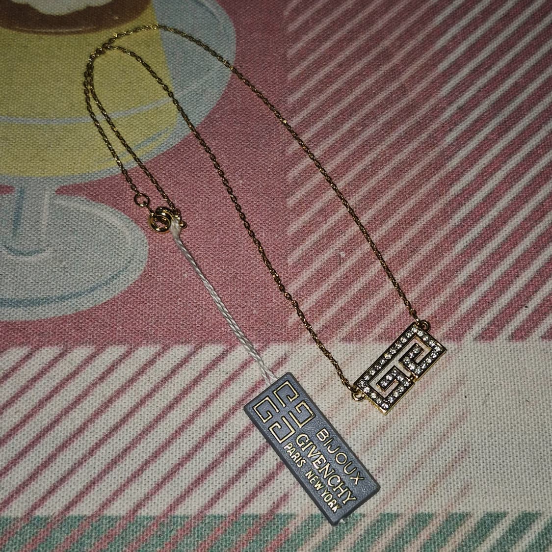 80s 지방시 비쥬 라인 G로고 파베 목걸이 상품이미지9