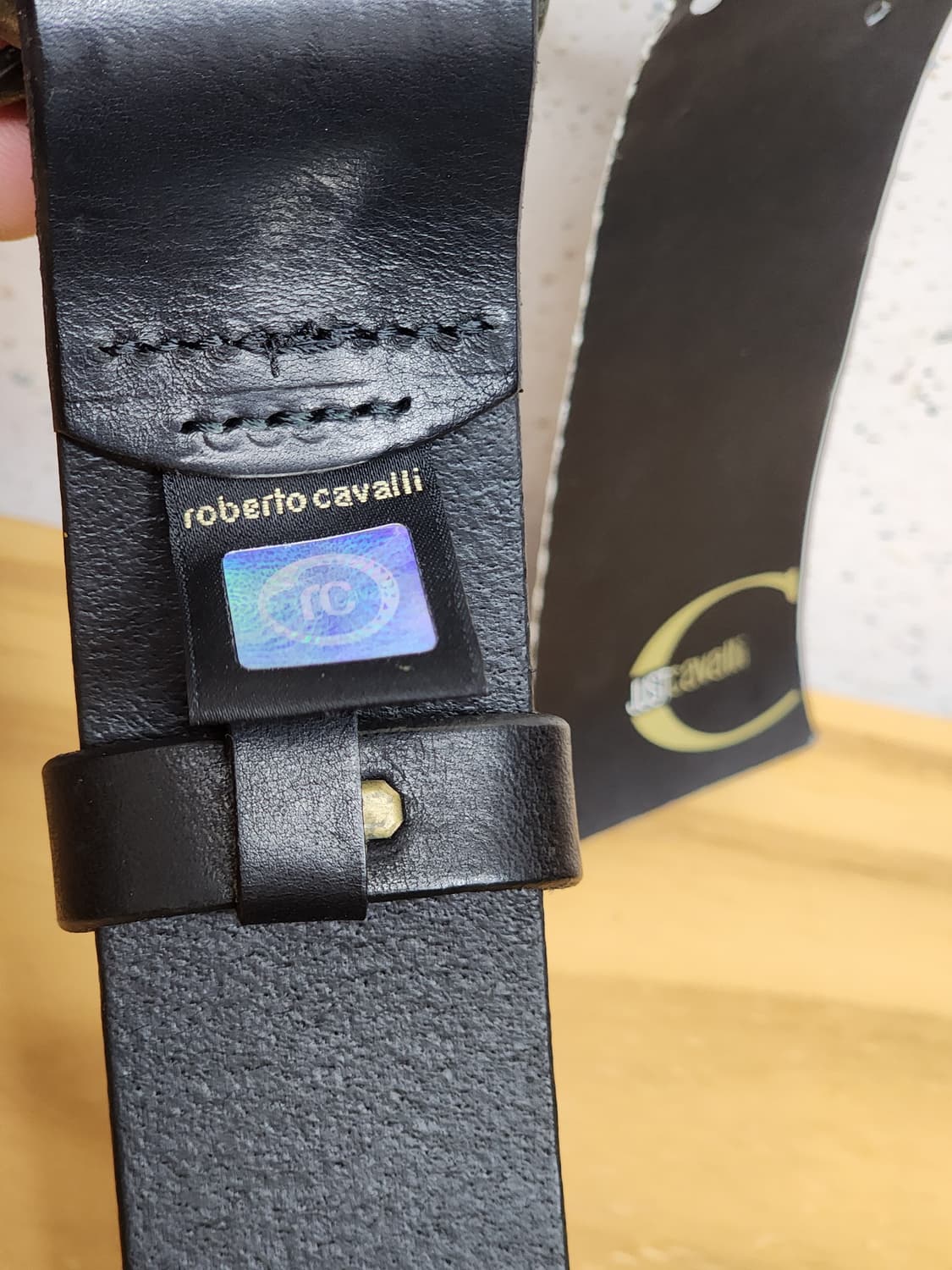 저스트카발리 뱀 버클 큐빅 벨트90 /이탈리아제 /포인트 아이템(새상품) 상품이미지4