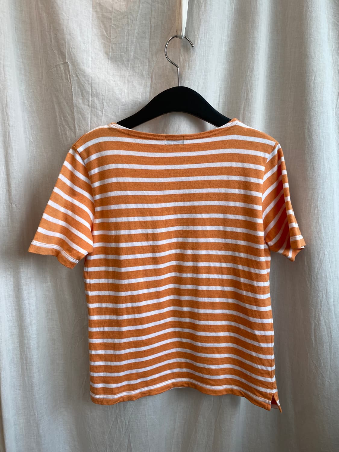 UNIQLO 오렌지 스트라이프 반팔티셔츠(M) 상품이미지8