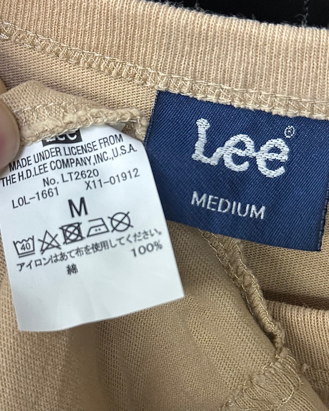 Lee 데님 포켓 반팔 티셔츠 베이지 아메카지 워크 M 95 리 상품이미지6
