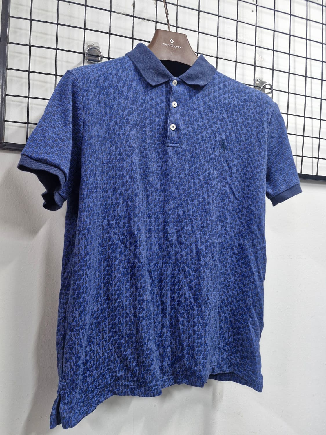 95M 폴로랄프로렌 블루 패턴 카라 반팔티. 상품이미지2