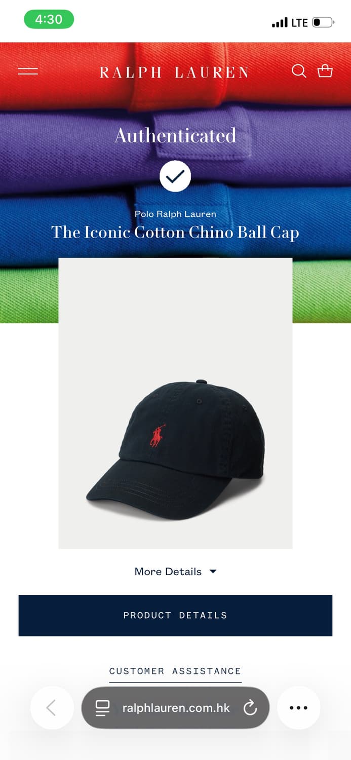 폴로 랄프로렌 포니 자수로고 볼캡 QR인증 상품이미지8