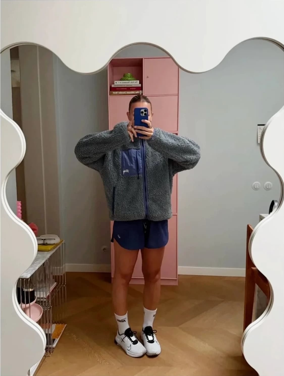 [M,L] 스투시 쉐르파 리버시블 자켓 블루스톤 상품이미지3