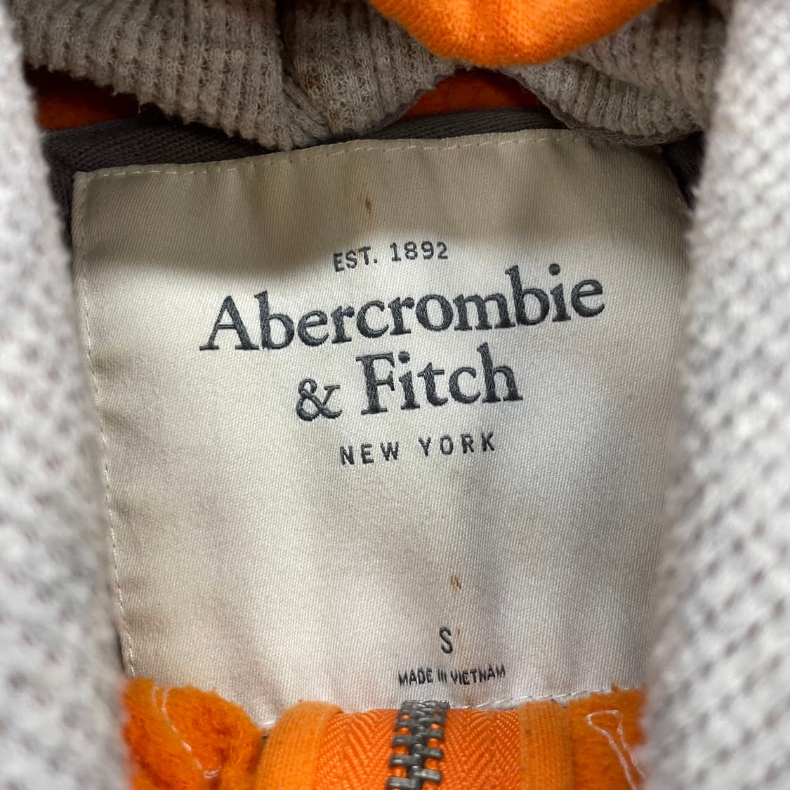 아베크롬비 아치 로고 후드집업 오렌지 상품이미지4