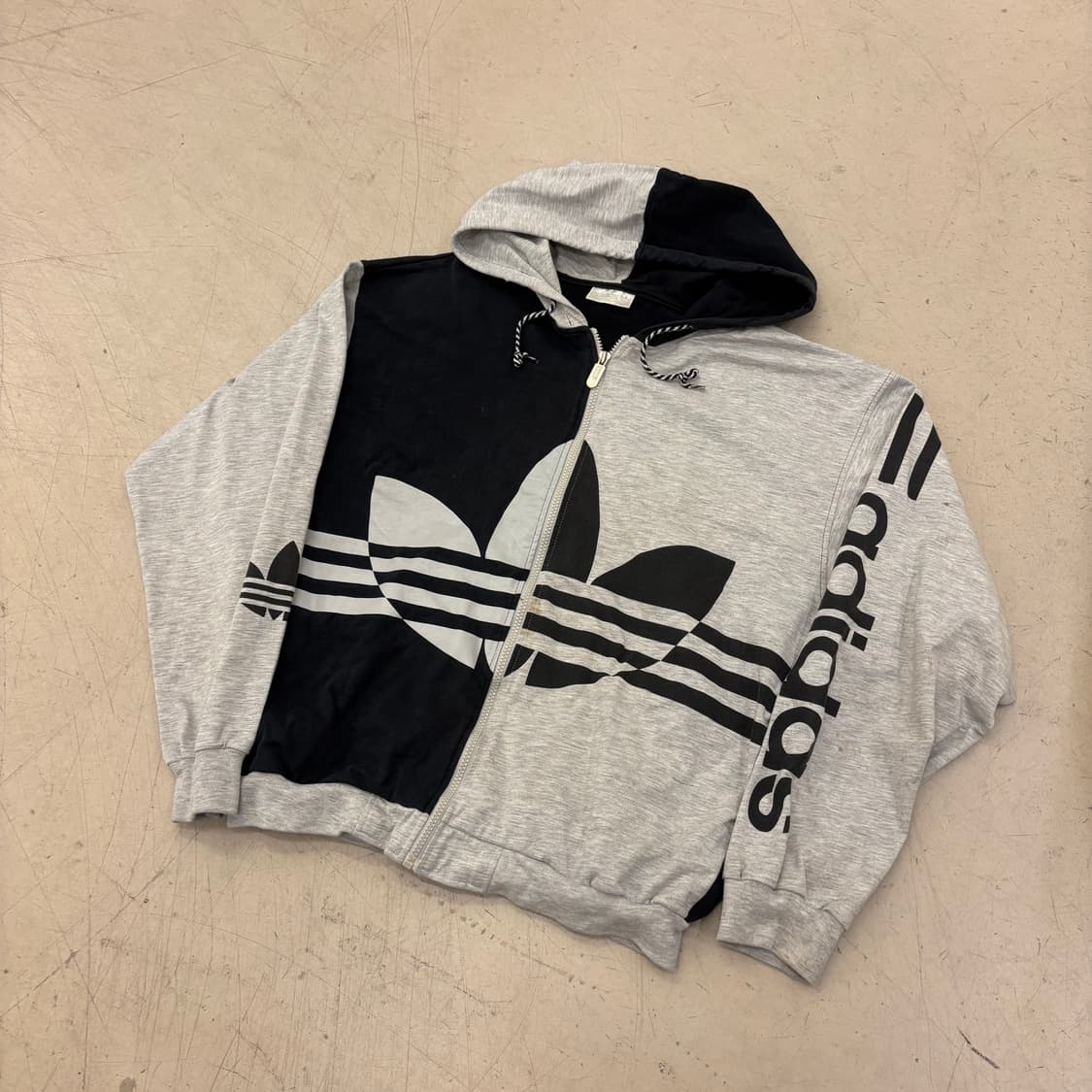 아디다스 오리지널 올드스쿨 투톤 빅로고 후드집업 상품이미지1